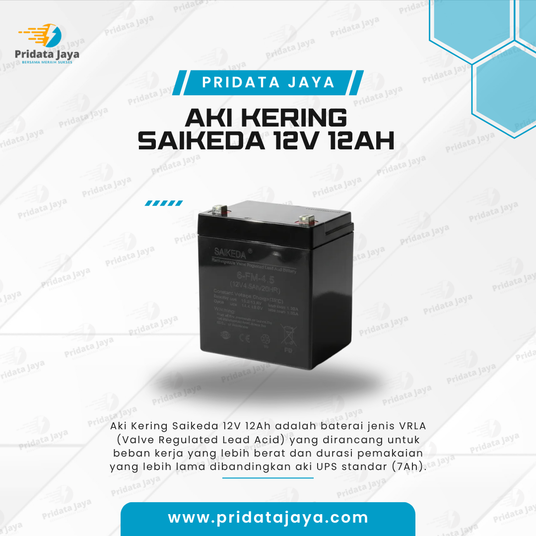Aki Kering Saikeda 12V 12Ah