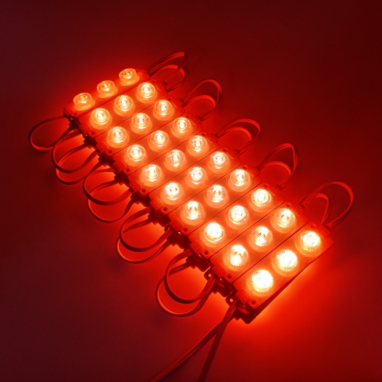 Led Modul Lensa 3 Led 7520 Merah