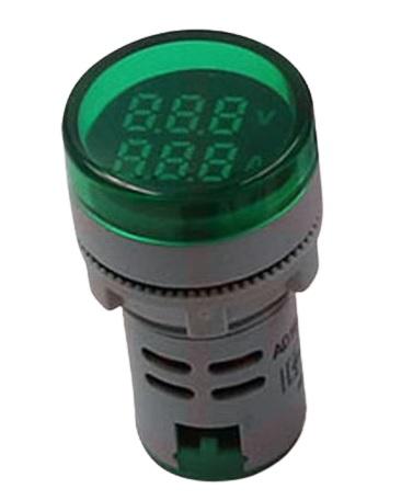 Pilot Lamp Fort (AMP+V) METER AD116-22DSAV-b (Bulat-Green)