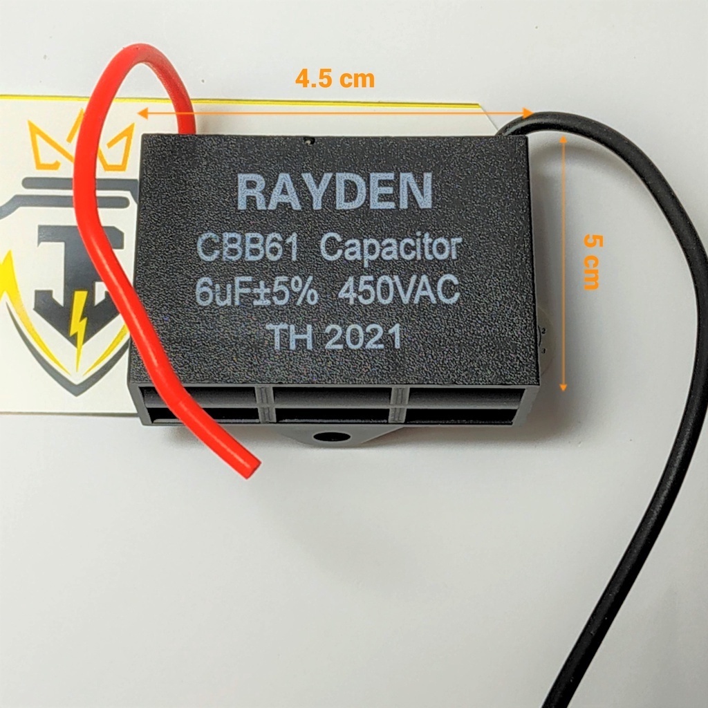 Kapasitor Mesin Cuci Rayden 6mf 450v