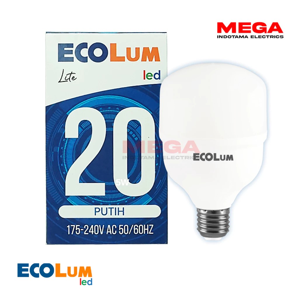 Led Ecolum Lite Kapsul 20w Putih