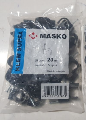 Klem Masko Supra Hitam No 20