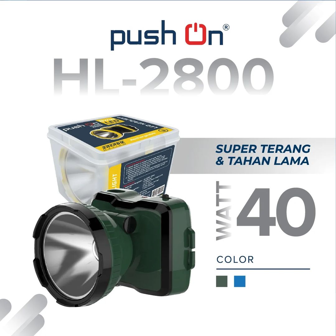 Senter Kepala Push On HL-2800 Putih