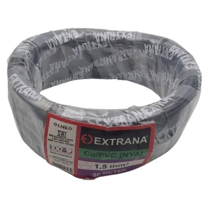 Kabel Extrana NYA 1,5 50m Hitam