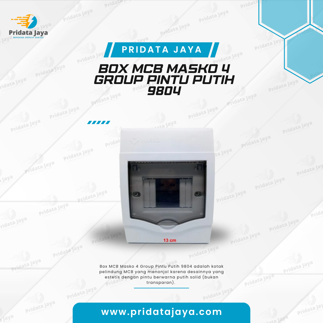 Box MCB Masko 4 Group Pintu Putih 9804