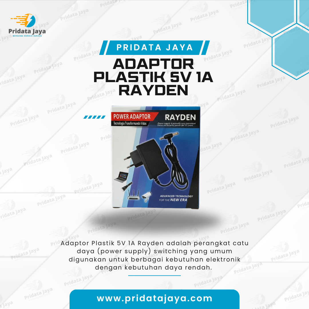 Adaptor Plastik 5V 1A Rayden