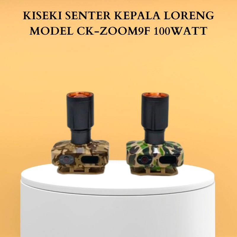 Senter Kepala Kiseki Motif Army CK-ZOOM 9 100w