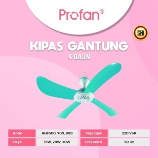 Kipas Gantung Profan 500mm 15w 4bl