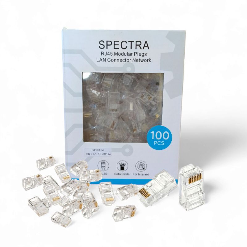 Konektor UTP RJ45 Spectra Cat 5 EZ Anti Gagal