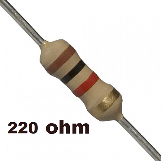 Resistor 1/2 Watt 220 Ohm