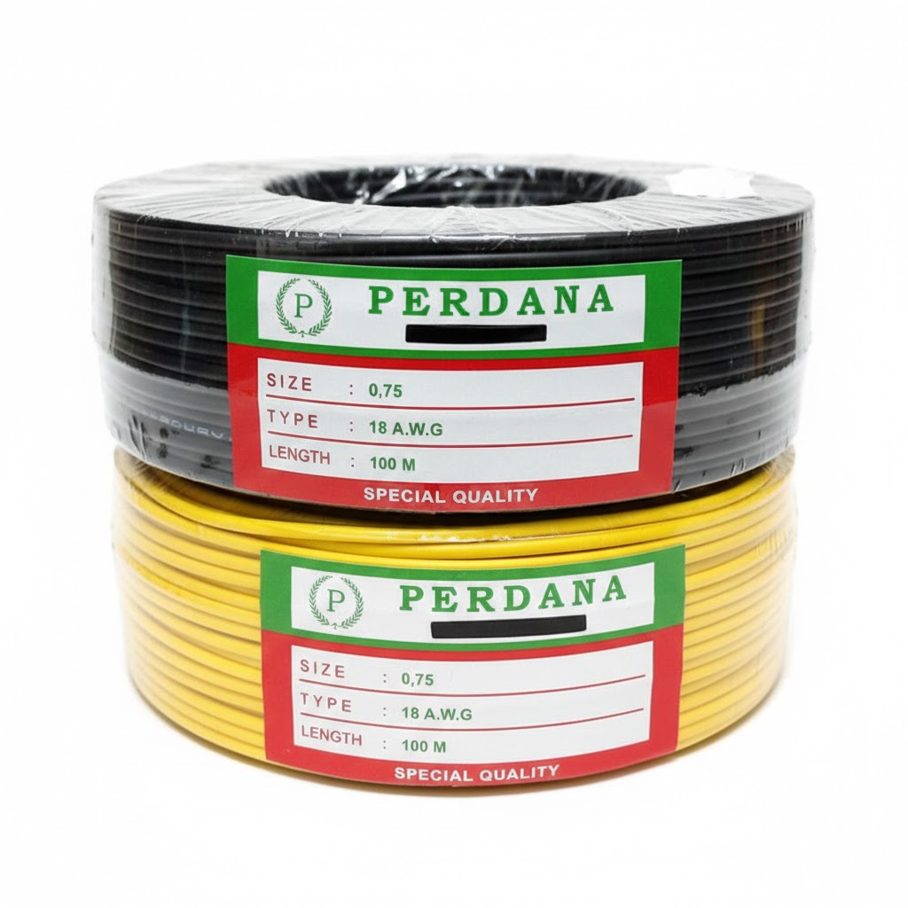 Kabel Perdana AWG 0,75 Hitam 100m