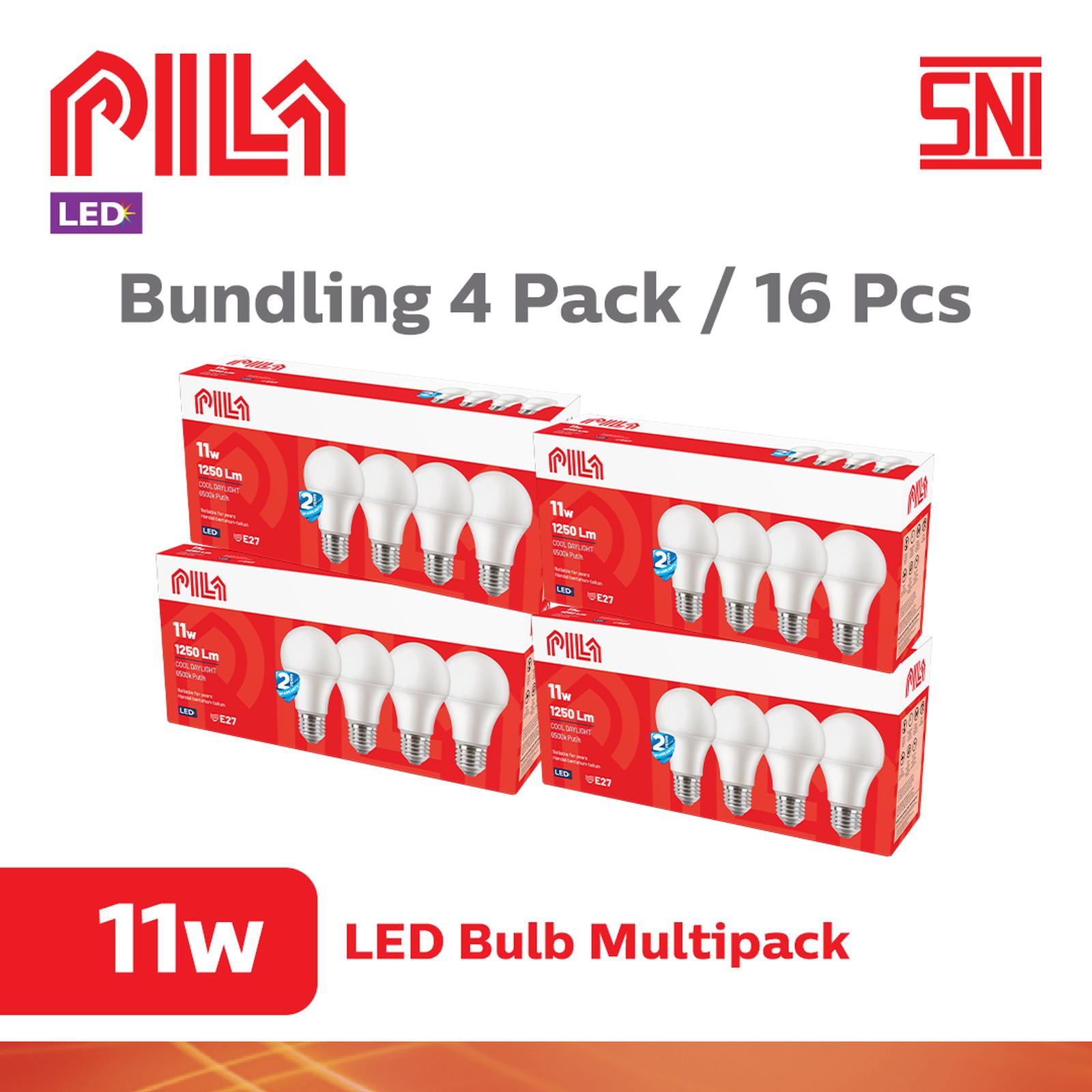 Led Pila 11w Putih Multipack (3+1)
