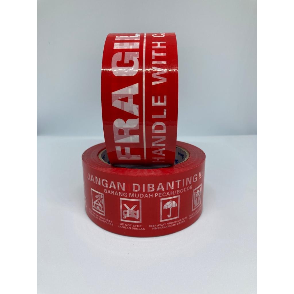 Lakban Merah Fragile 48mm 72Y My Tape