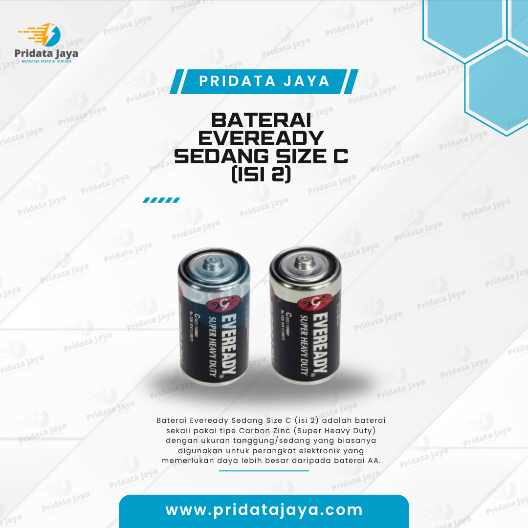 Baterai Eveready Sedang Size C (isi 2)