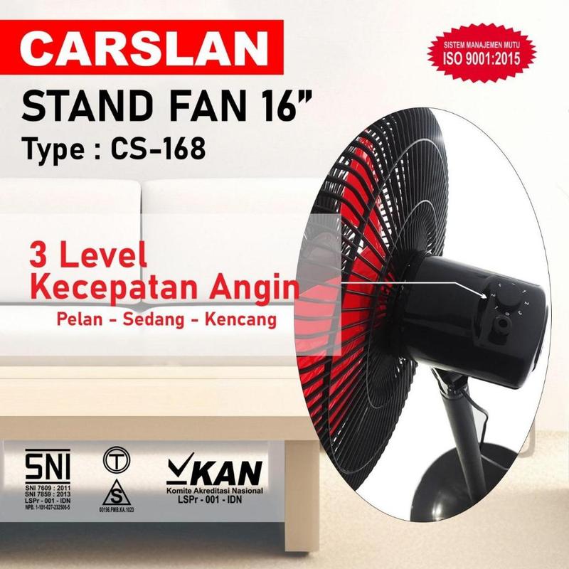 Kipas Carslan Kaki Bulat 16' 168 + Remote