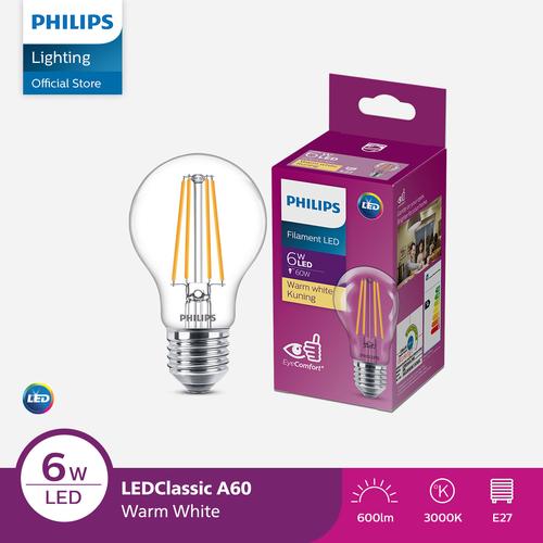 Led Philips Classic Filament A60 6w