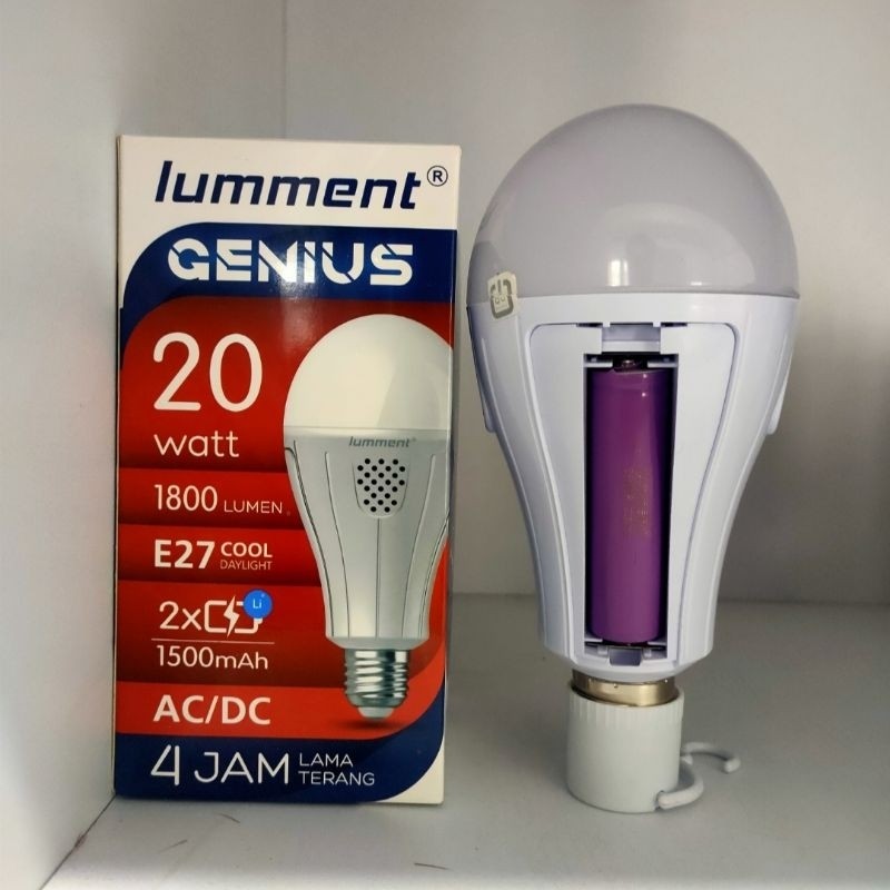 Led Emergency Genius 20w Lumment (Baterai Copot)