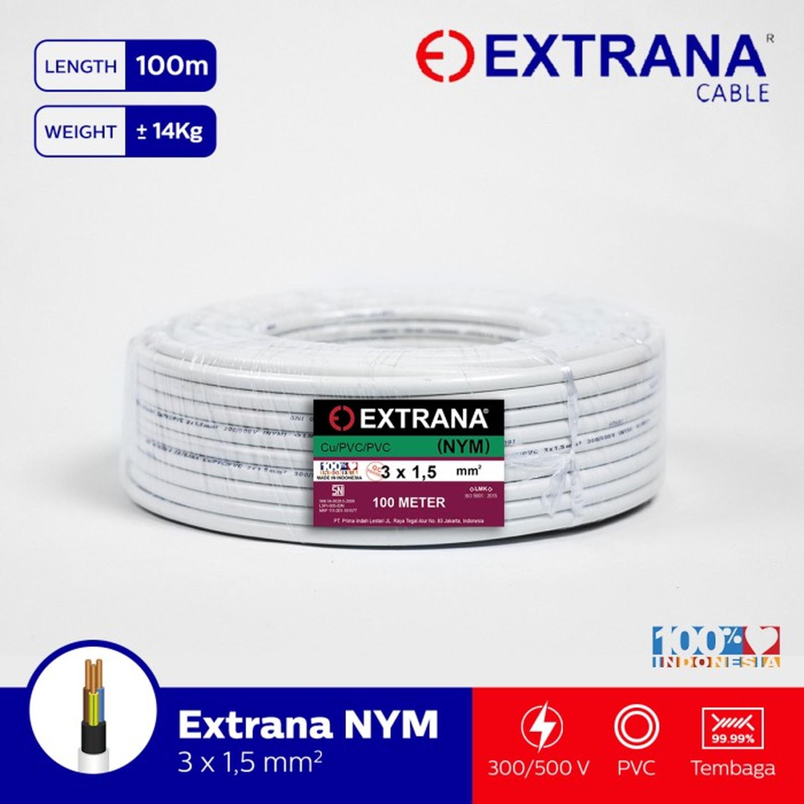 Kabel Extrana NYM 3x 1,5 100m