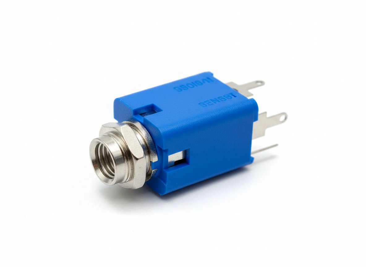 Soket Mic Stereo 5 Pin Body Biru