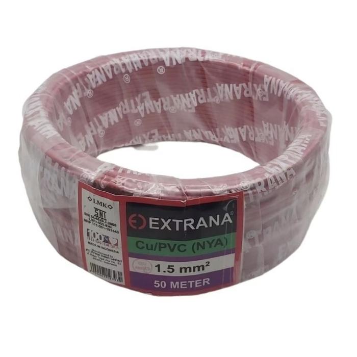 Kabel Extrana NYA 1,5 50m Merah
