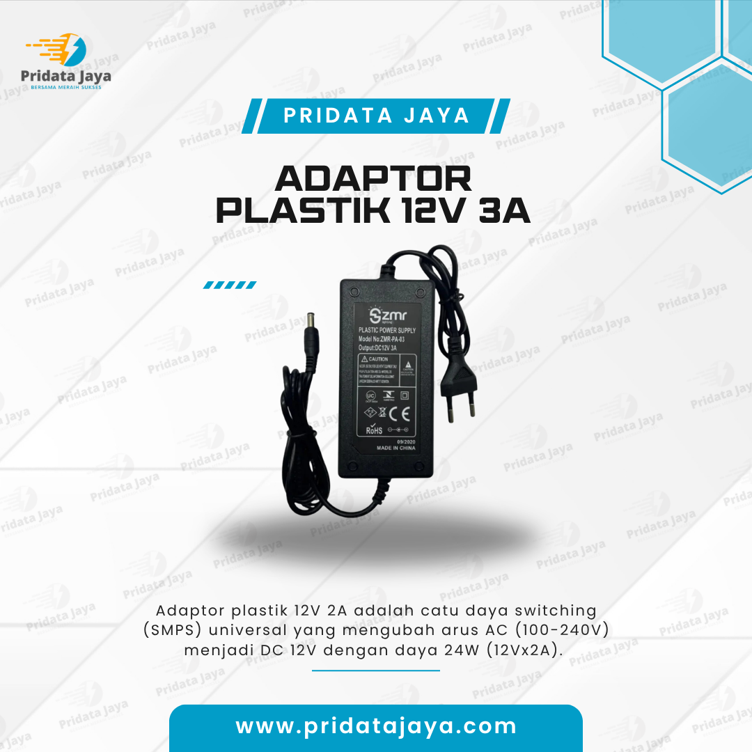 Adaptor Plastik 12V 3A