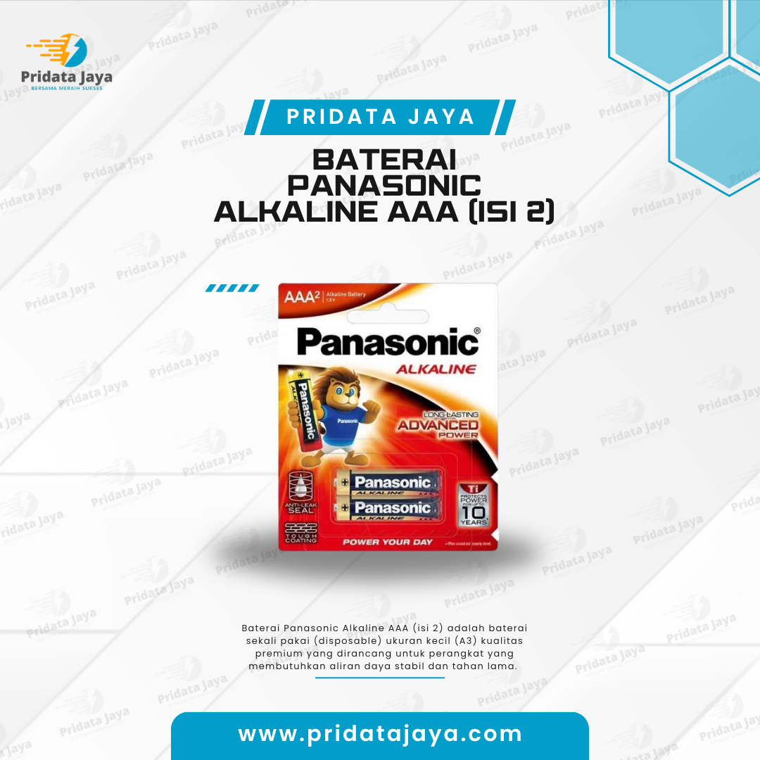 Baterai Panasonic Alkaline AAA (isi 2)