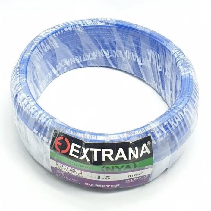 Kabel Extrana NYA 1,5 50m Biru