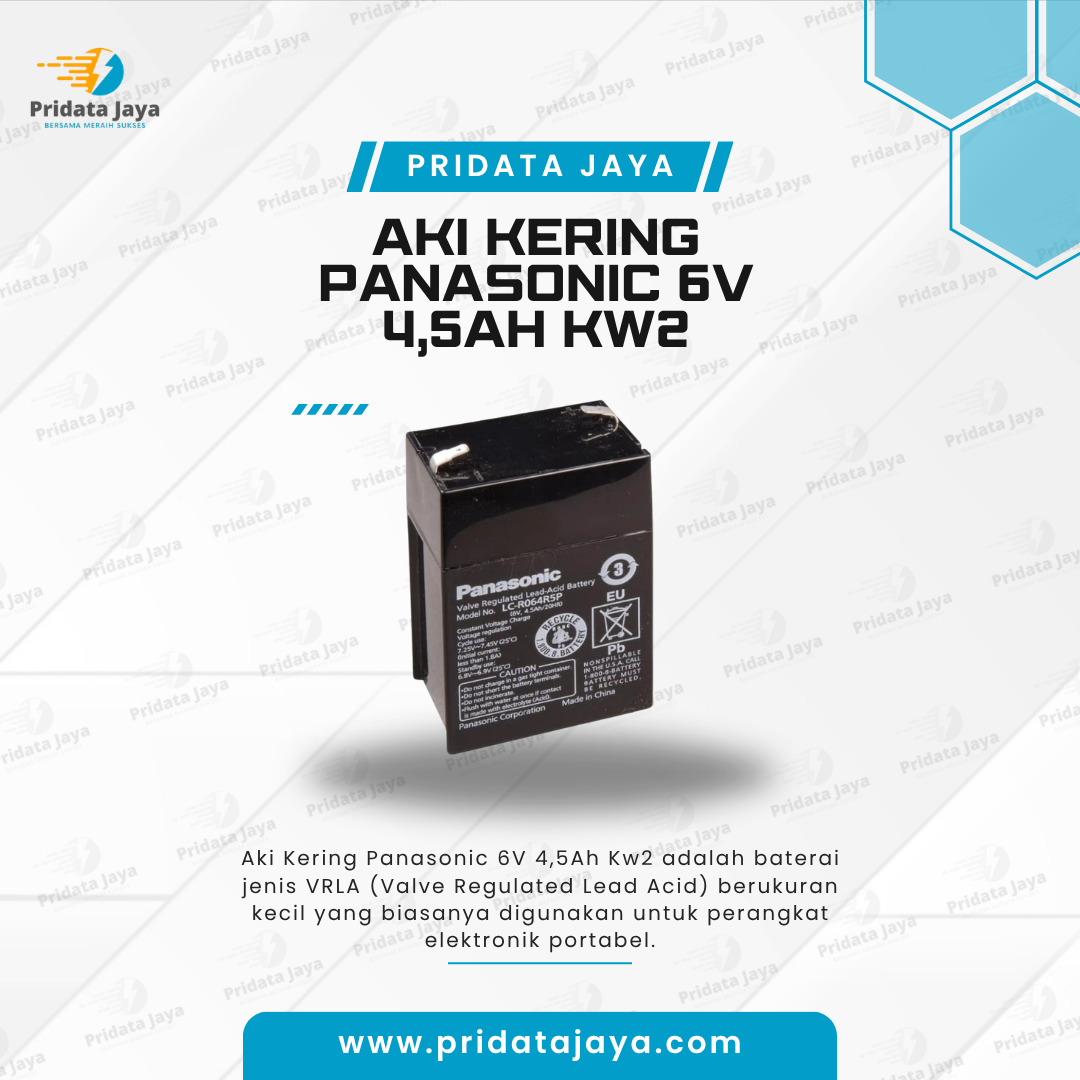 Aki Kering Panasonic 6V 4,5Ah Kw2