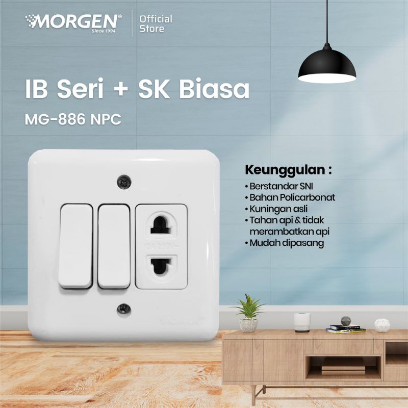 Saklar Morgen Seri + S/K IB MG-886NPC