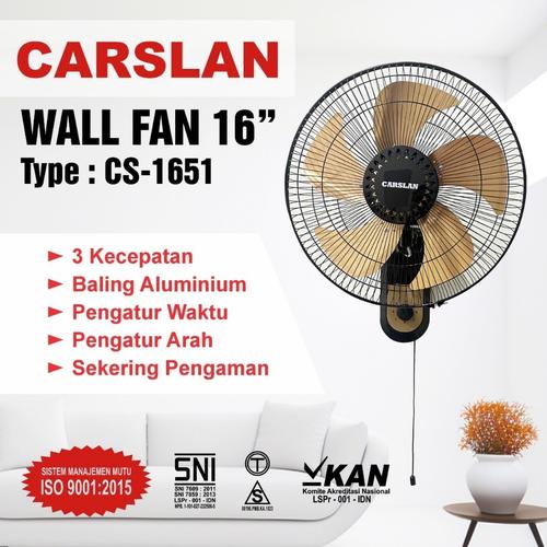 Kipas Carslan Wall Fan 16' 1651 Baling Besi