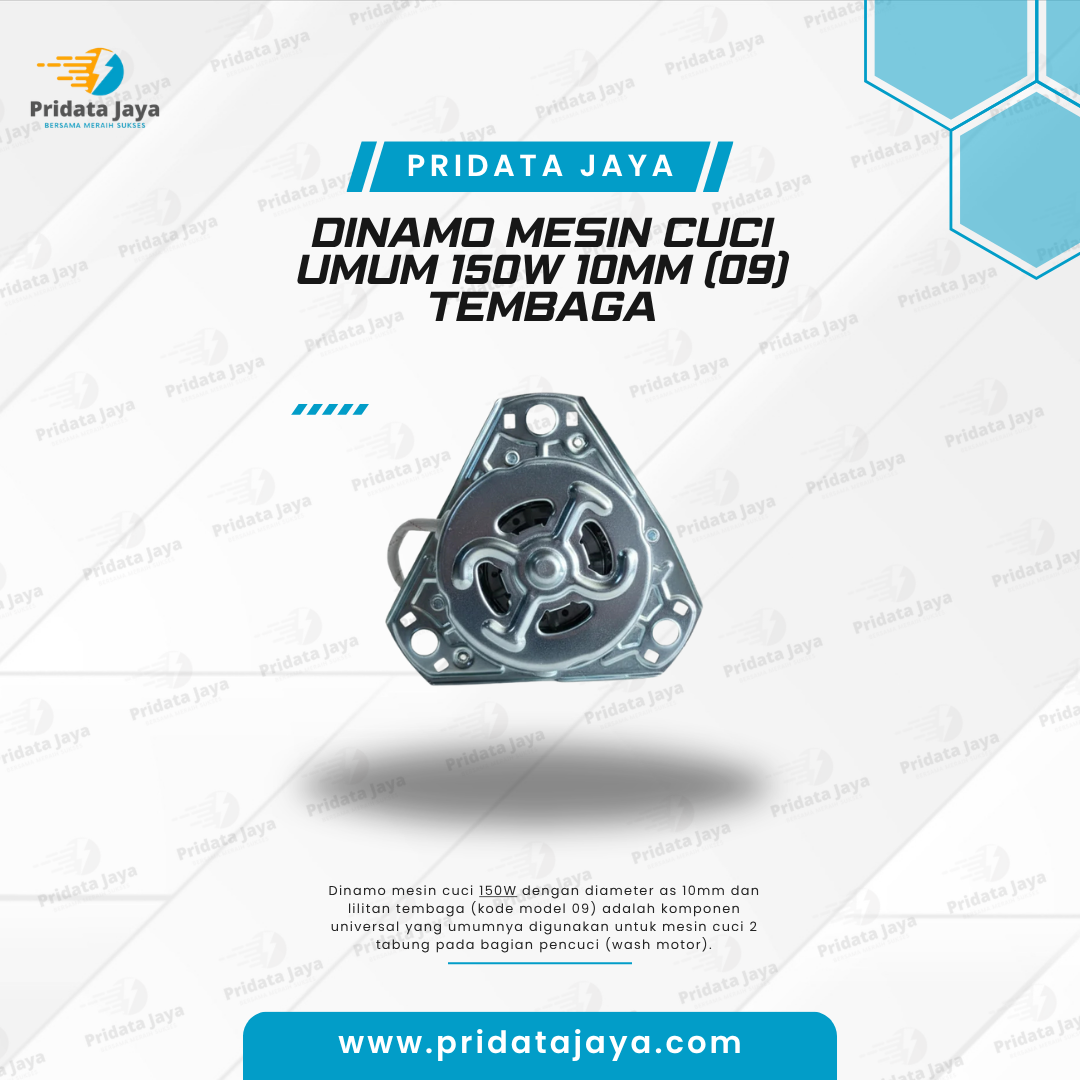 Dinamo Mesin Cuci Umum 150w 10mm (09) Tembaga