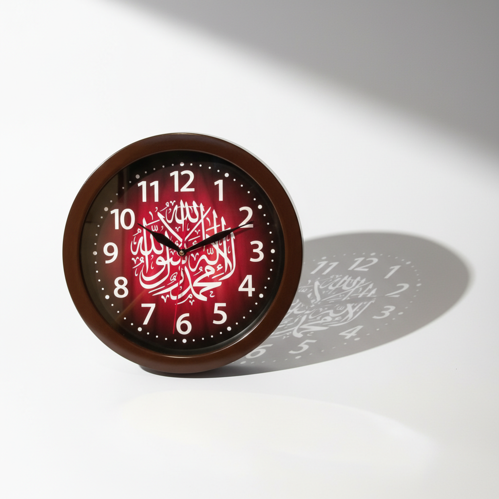 Jam Dinding Dus Coklat Islam