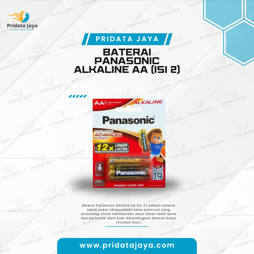 Baterai Panasonic Alkaline AA (isi 2)