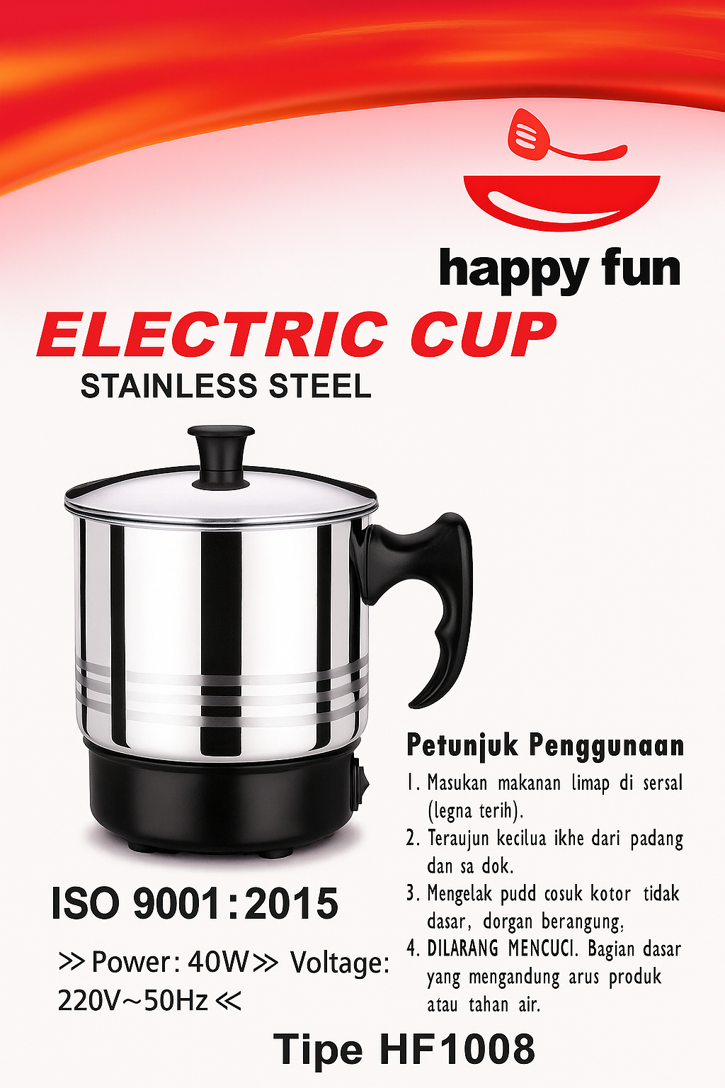 Mug Elektrik Happy Fun 12cm