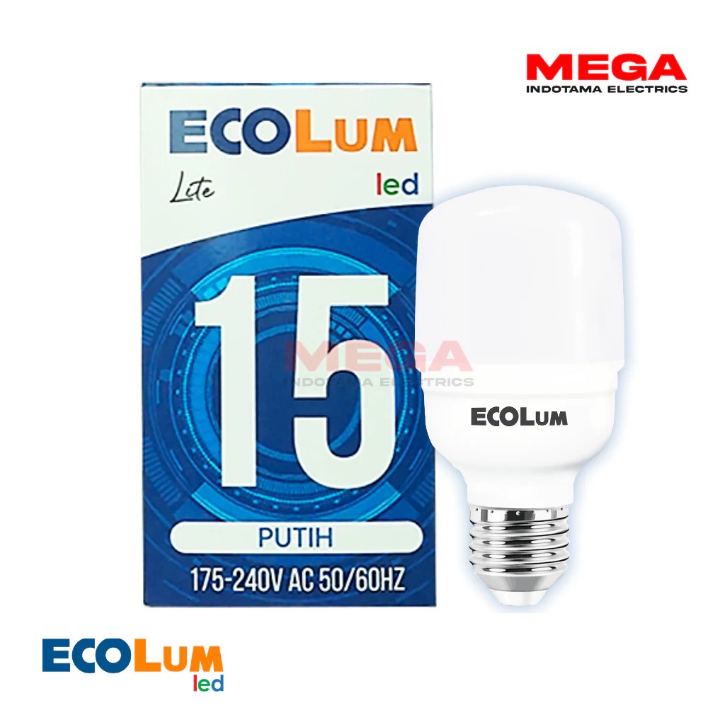 Led Ecolum Lite Kapsul 15w Putih