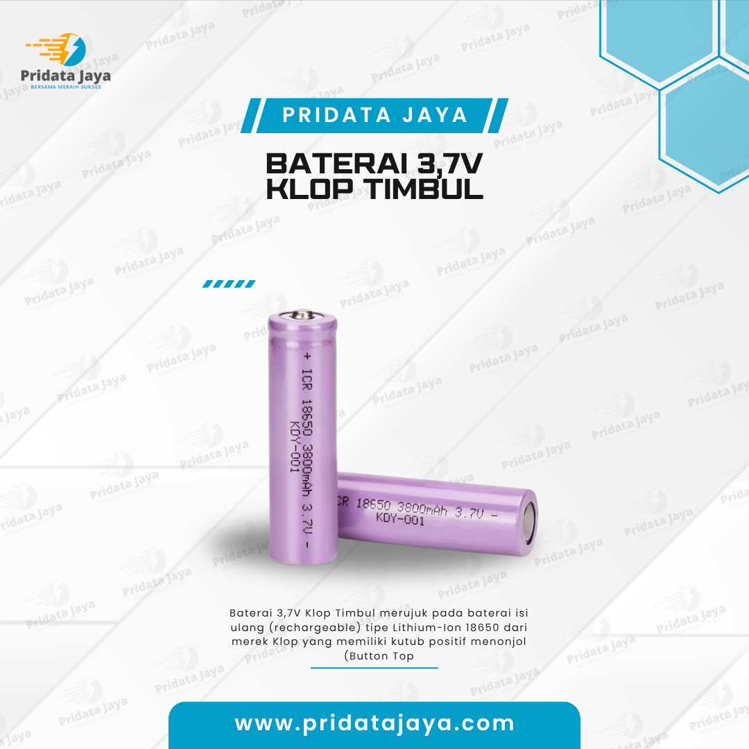 Baterai 3,7v Klop Timbul