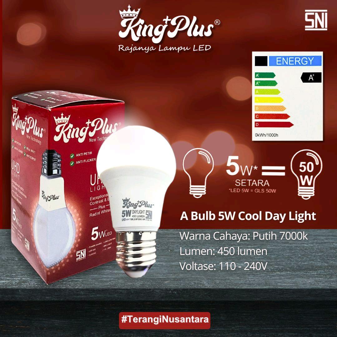 Led King Plus Regular A-Bulb 5w 7000K
