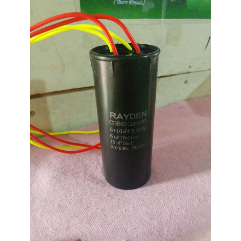 Kapasitor Mesin Cuci Rayden 6+10mf