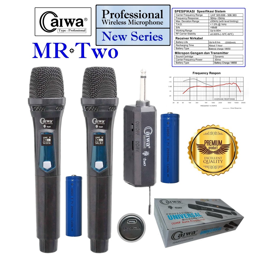 Mic Caiwa Wireless Duble MR - Two