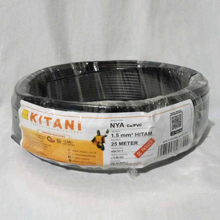 Kabel Kitani NYA 1,5 Hitam 25m