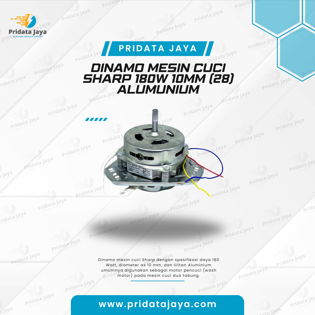 Dinamo Mesin Cuci Sharp 180w 10mm (28) Alumunium