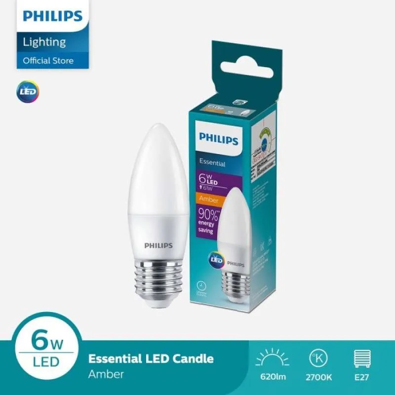 Led Philips Ess Candle 6w E27 2700K Warm White