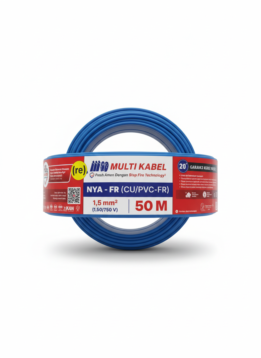 Kabel Multi NYA 1,5 50m Biru