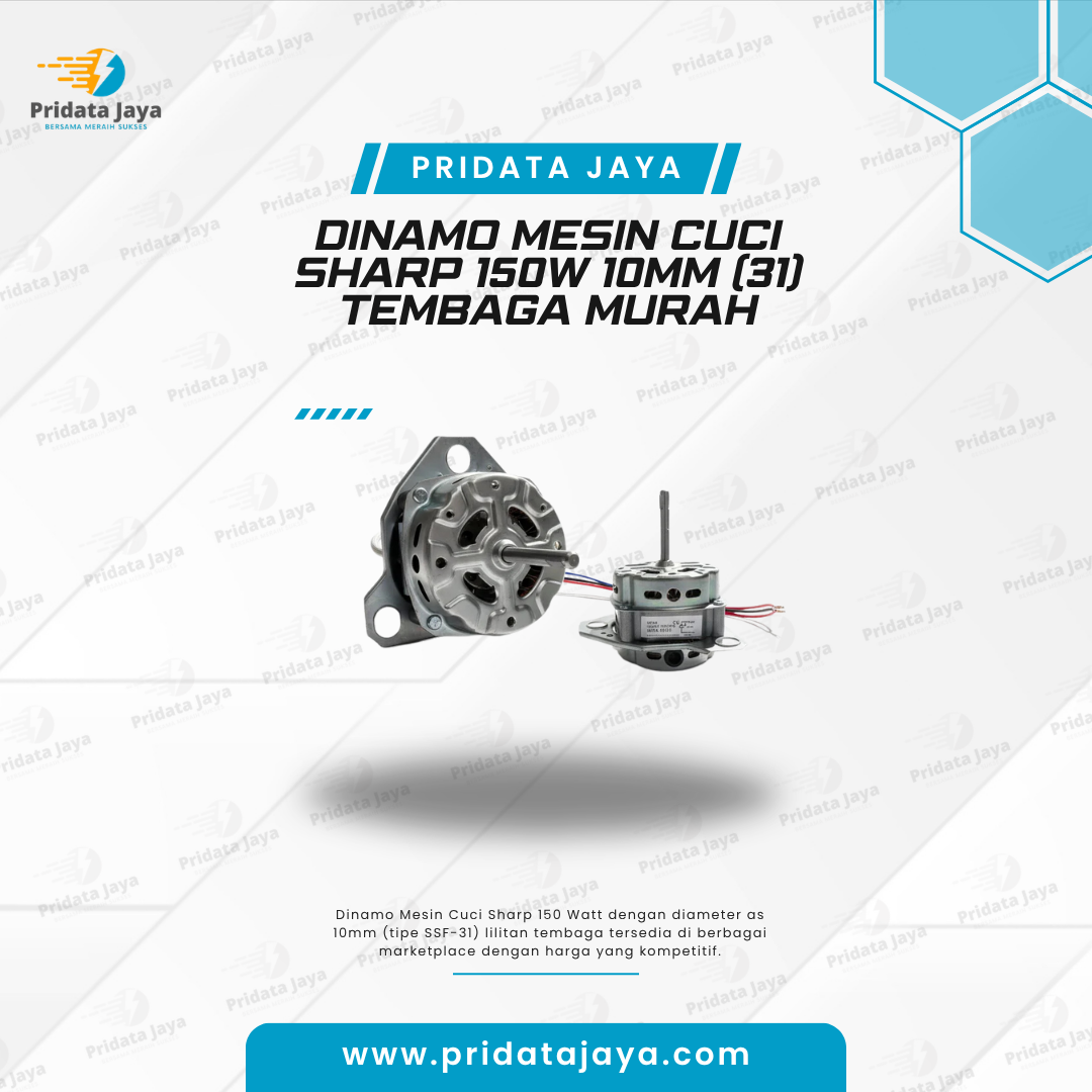 Dinamo Mesin Cuci Sharp 150w 10mm (31) Tembaga Murah
