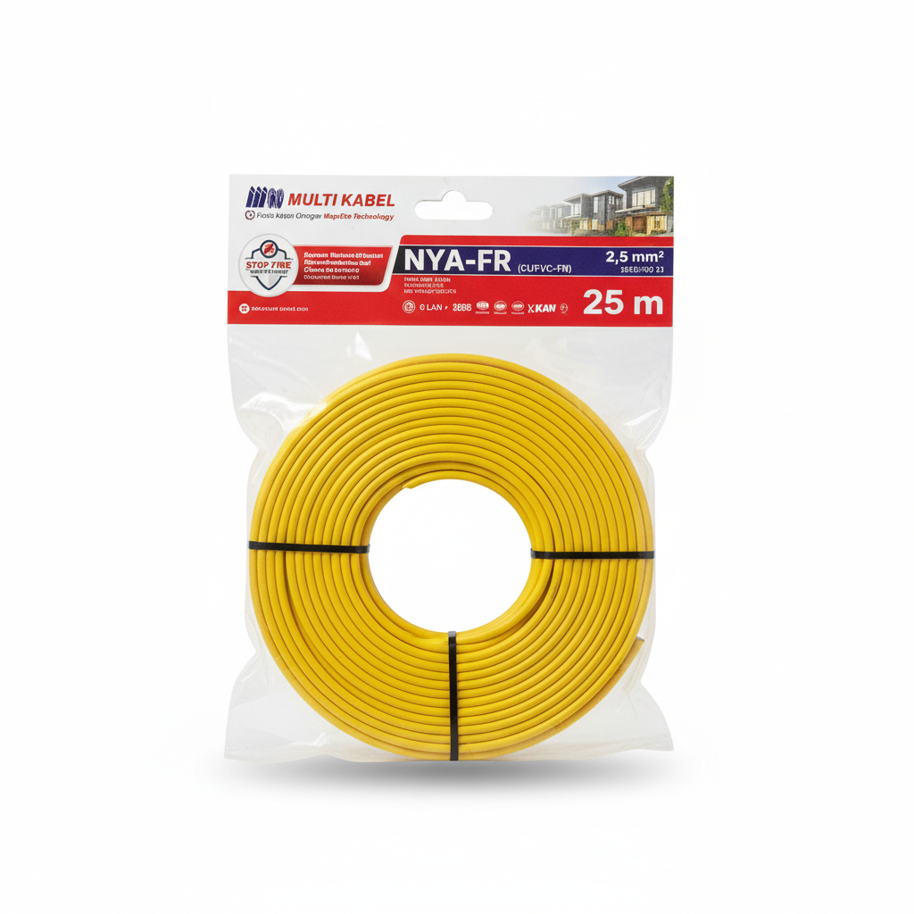 Kabel Multi NYA 2,5 25m Kuning